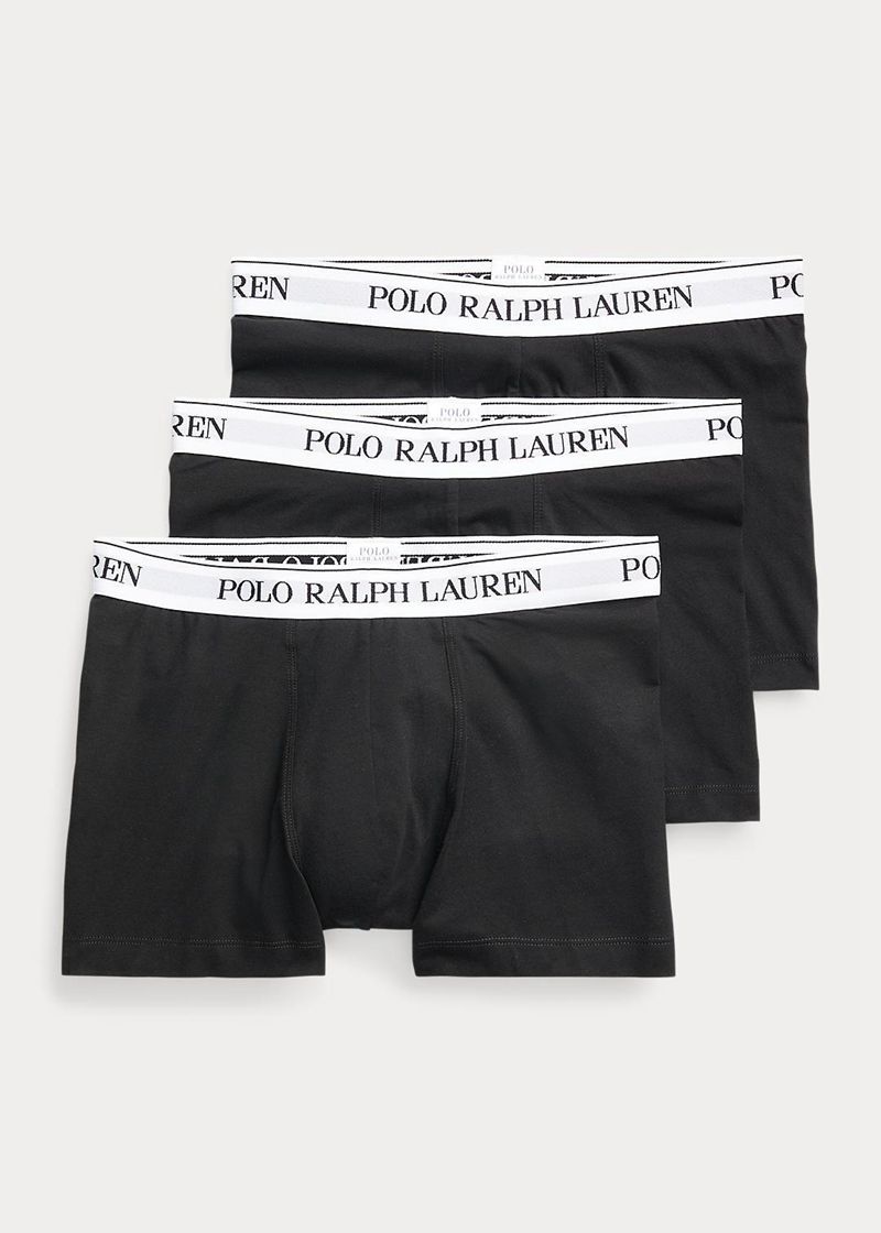 Calzoncillos Polo Ralph Lauren Hombre Classic Stretch-Cotton Trunk 3-Pack Chile Negras LSWYR-8359